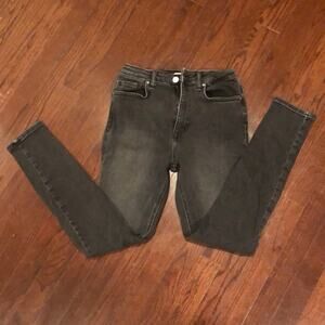 FOREVER 21 Gray Hi Rise Skinny Jeans
